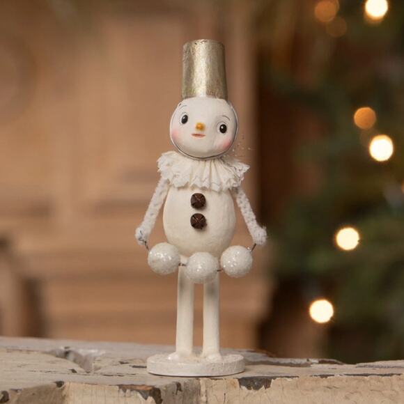 Bethany Lowe Bucket Head Snowman Christmas Small 5” Figurine NEW - Picture 1 of 6